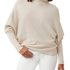French Connection Beige Cowl Neck Sweater ~ No Size Tag (see measurements)